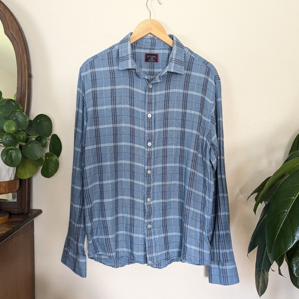 Untuckit | Slim Fit | Garzon | Button Down Shirt Linen Blend